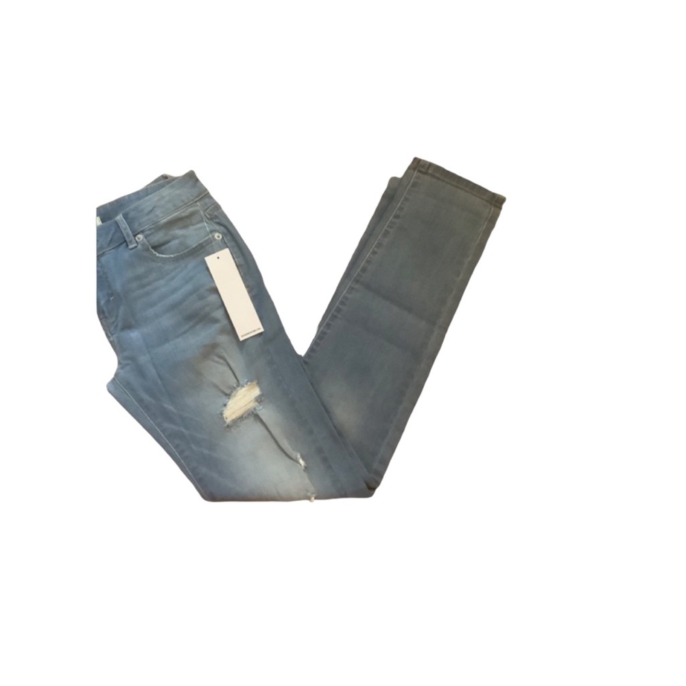 BCBGeneration low rise distressed ripped skinny jeans light wash women’s size 25